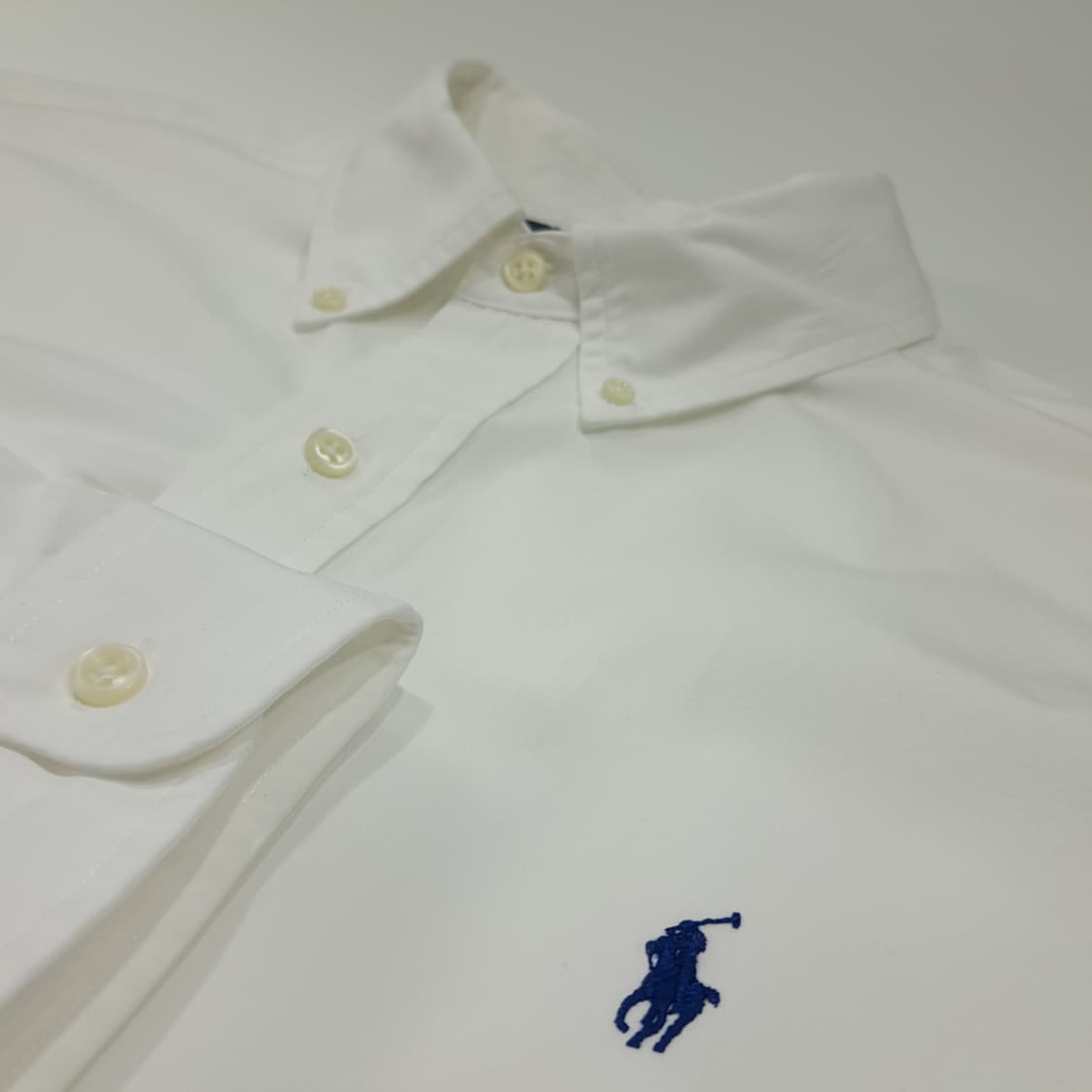 CL444 XL 폴로 00s 코튼 버튼다운 화이트 셔츠 남방 상품이미지4