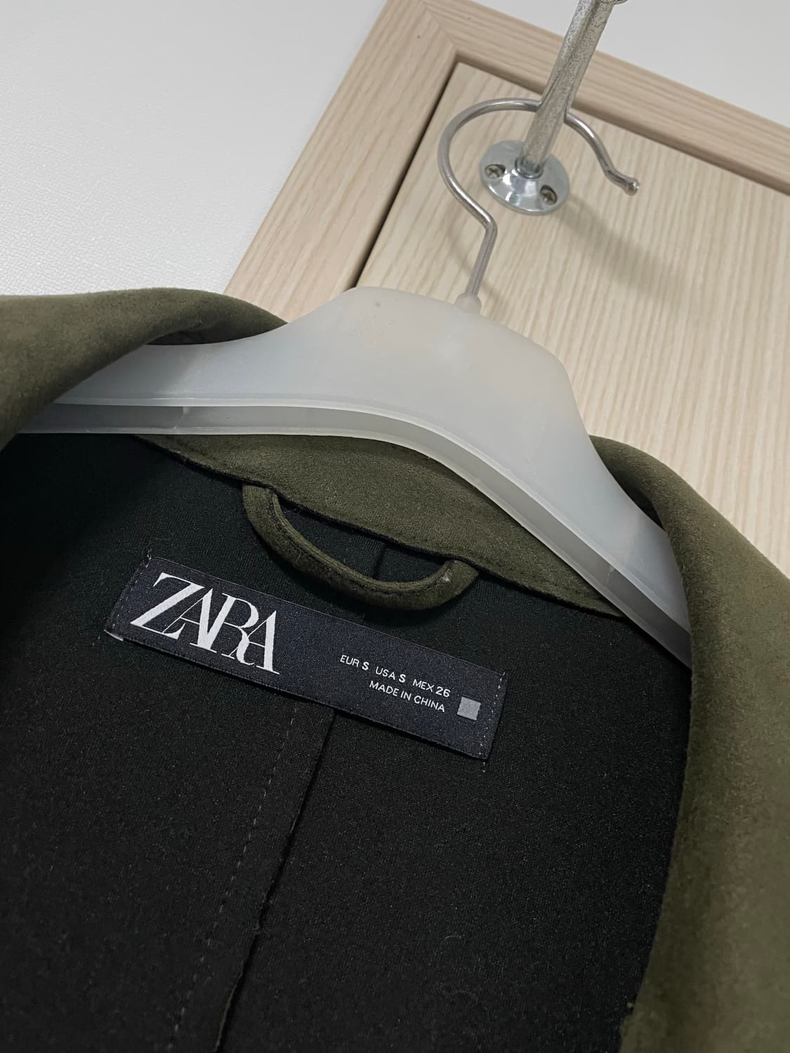 자라 스웨이드 트렌치코트 카키 55 상품이미지4