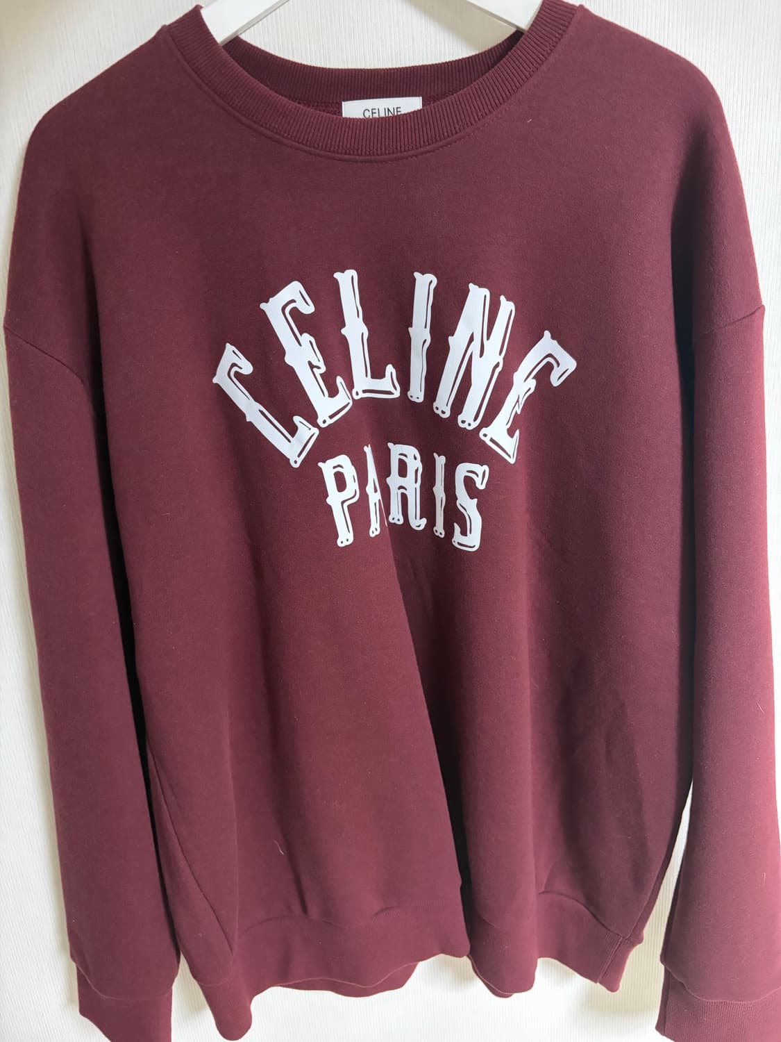 셀린느 빈티지 아치로고 맨투맨 버건디 상품이미지1