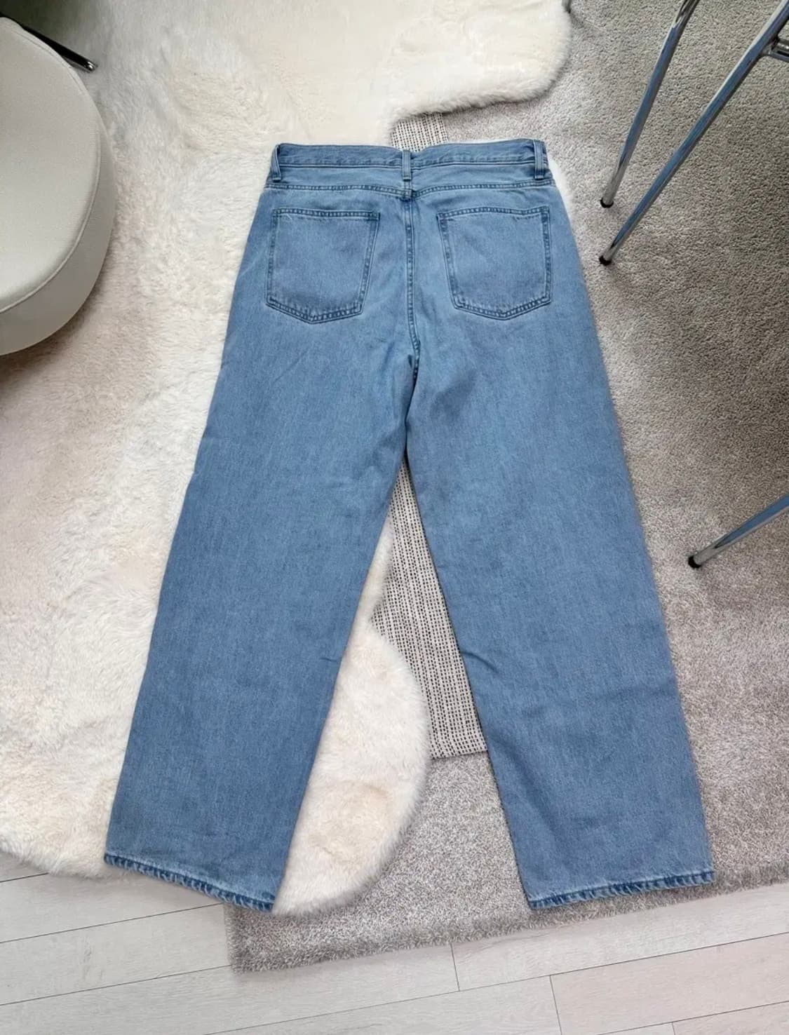 [32] 유니클로 와이드  스트레이트 데님 블루 상품이미지3