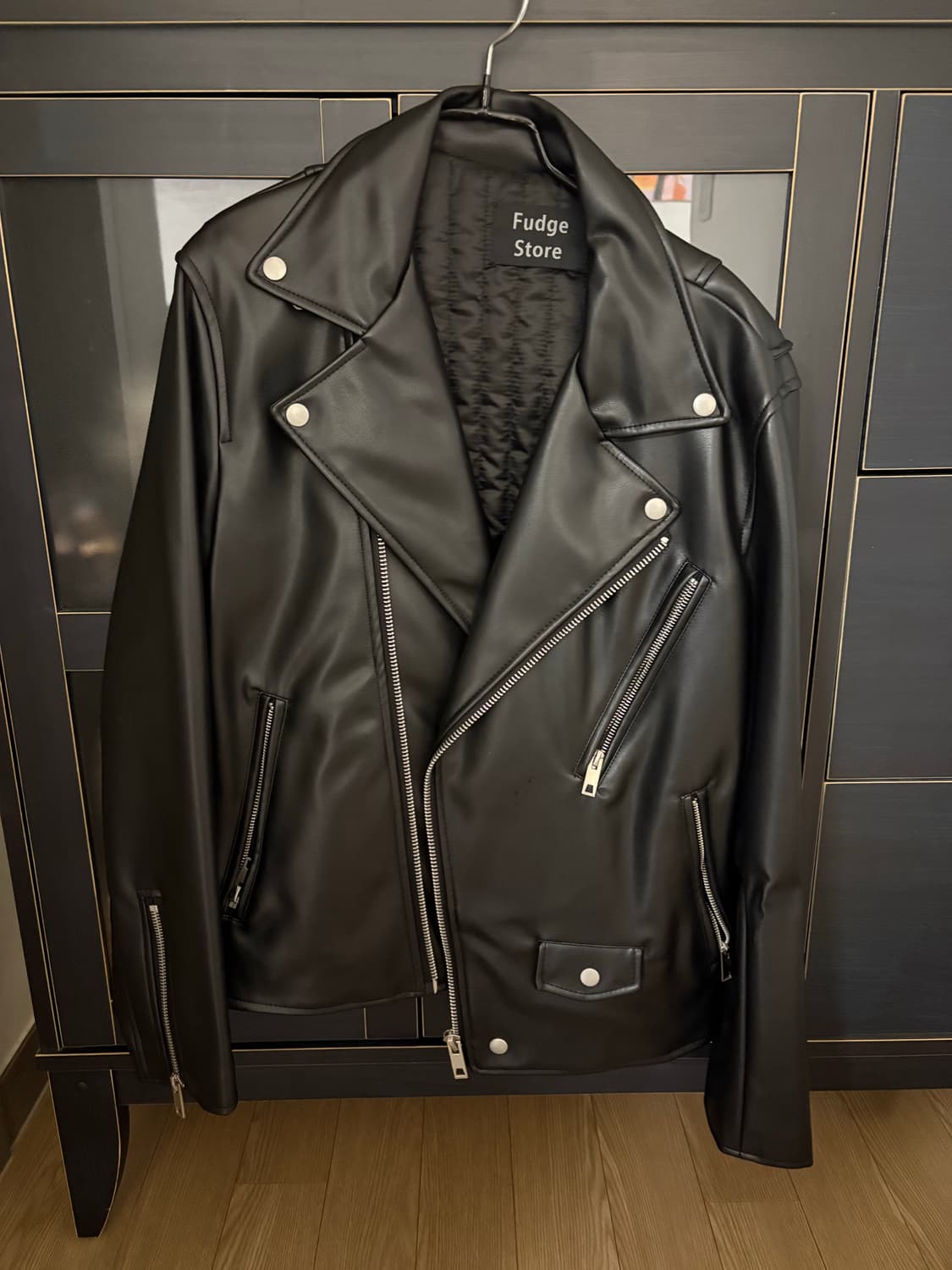 [M] 라퍼지스토어(Fudge store) 가죽자켓 유광 상품이미지1