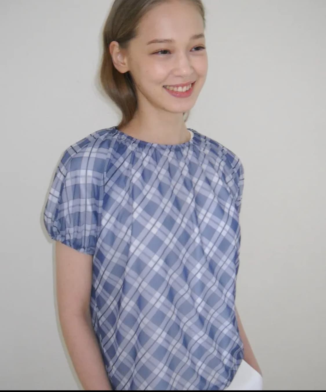 pesto 시어 체크 티셔츠 nightlake 상품이미지1