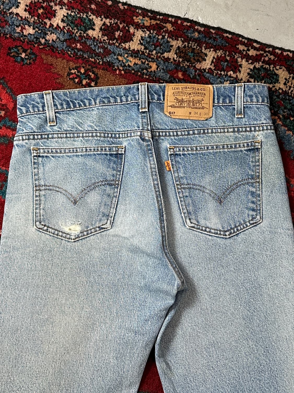 90's USA Made 빈티지 리바이스 517 오렌지탭 상품이미지6