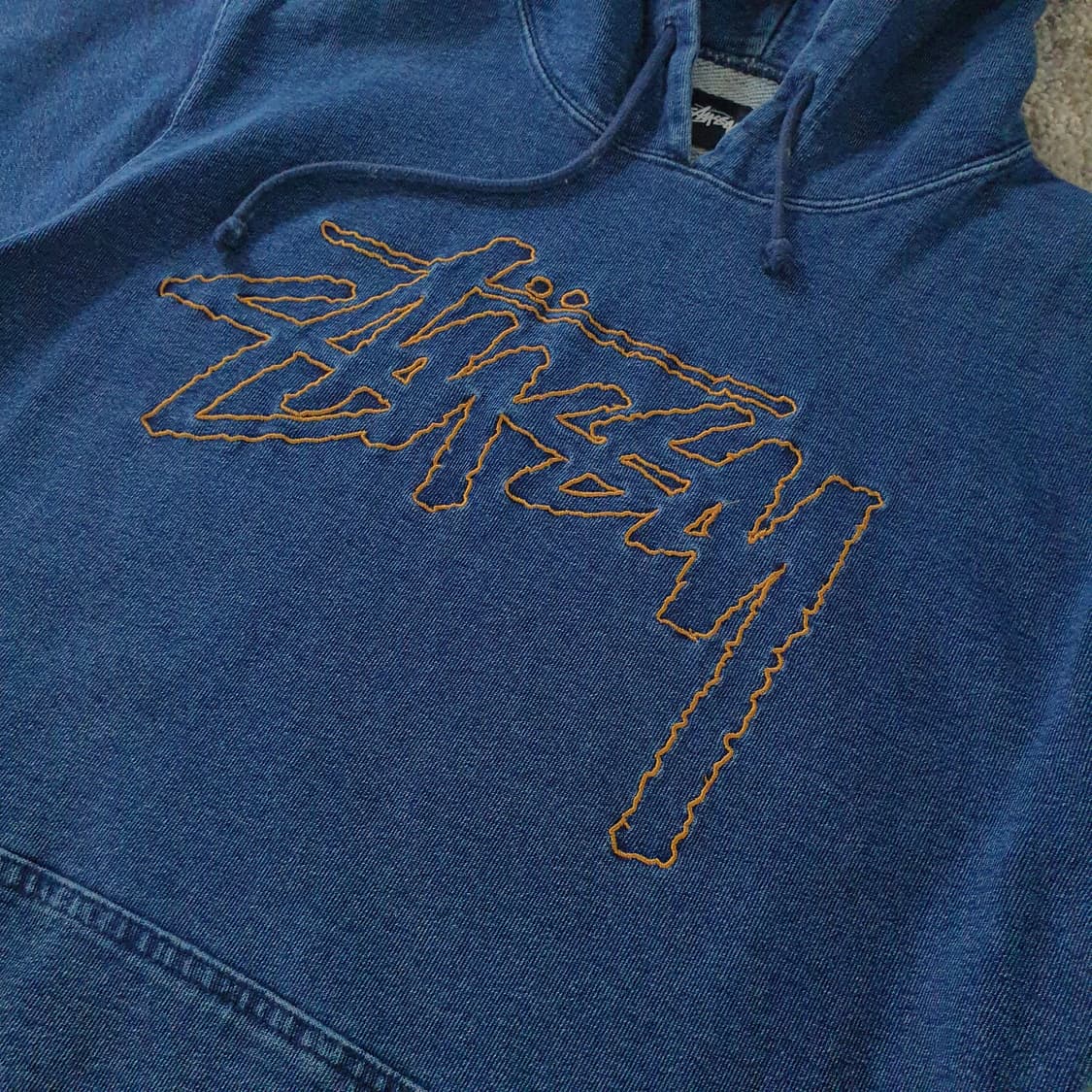 [무료배송] Stussy 데님 반팔 후드티 상품이미지4