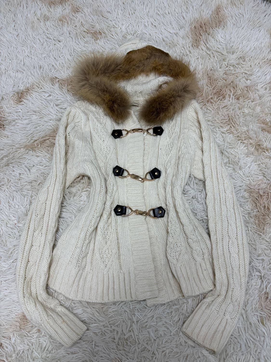 모리걸 니혼진 울프죠 니트 아우터 가디건 라떼갸루 00s 상품이미지5