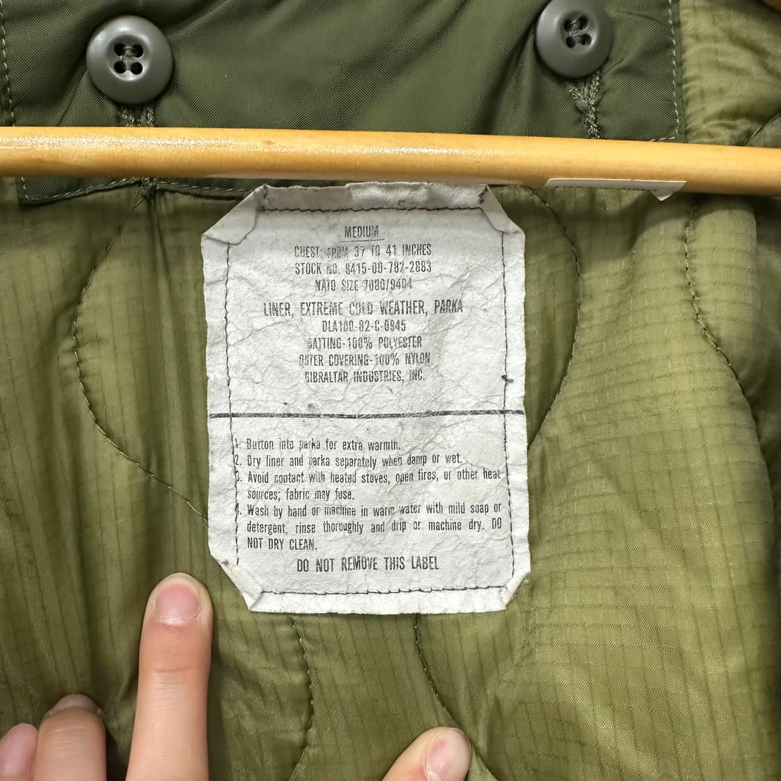 80's 오리지널 M-65 피쉬테일 개파카  상품이미지5