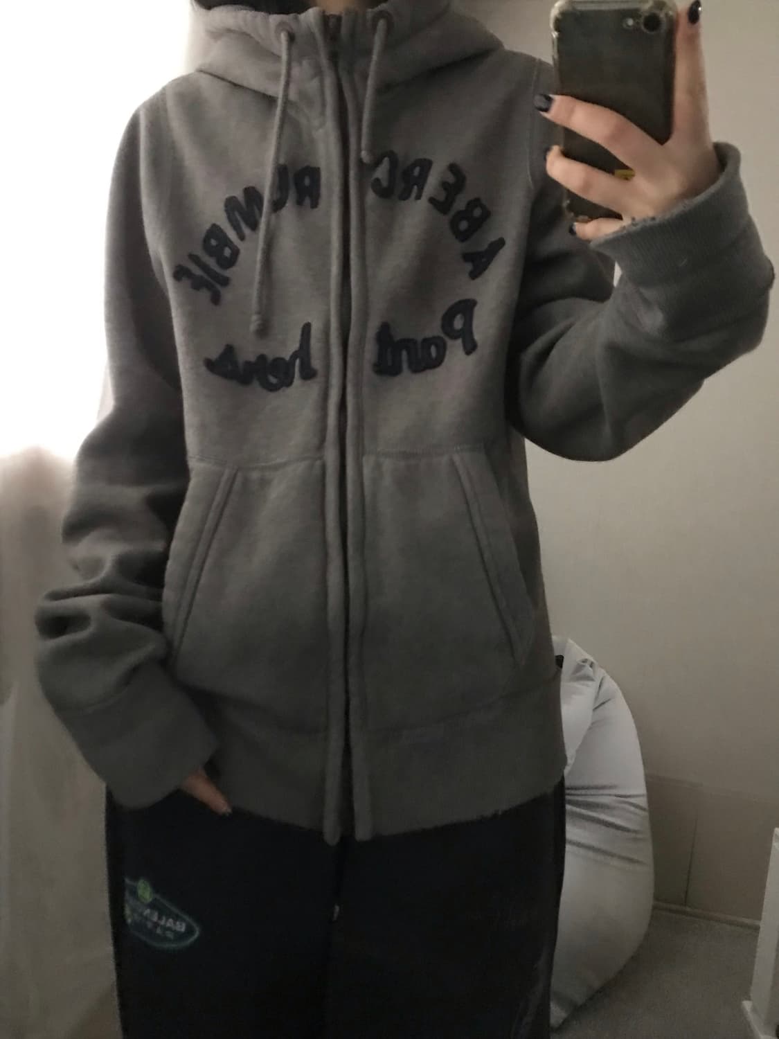 아베크롬비 그레이 하이넥 후드집업 상품이미지7