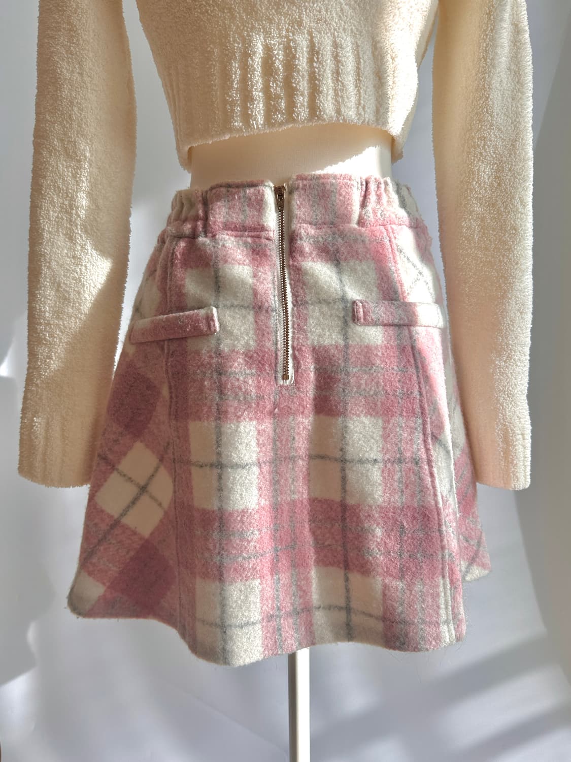 Lizlisa 리즈리사 아가일 체크 플레어스커트 히메갸루 양산형  상품이미지2