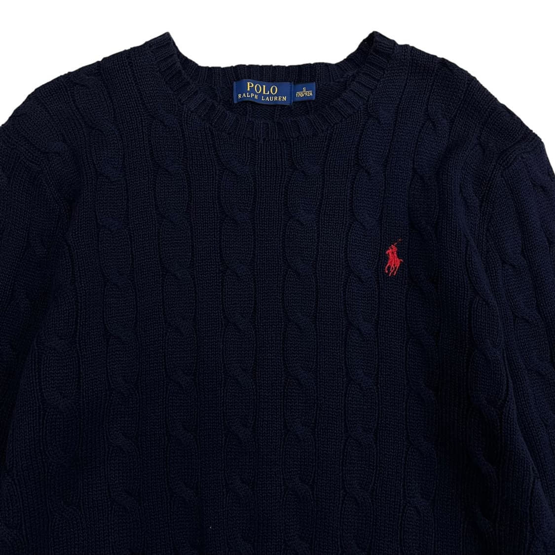 폴로 랄프로렌 레드포니 네이비 꽈배기 니트 S 상품이미지4