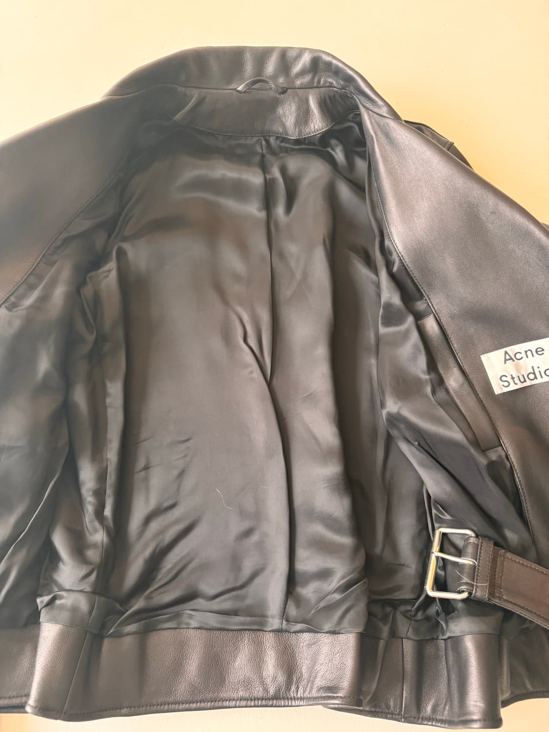 아크네 스튜디오 램스킨 라이더 가죽자켓 NATE CLEAN 46 상품이미지5