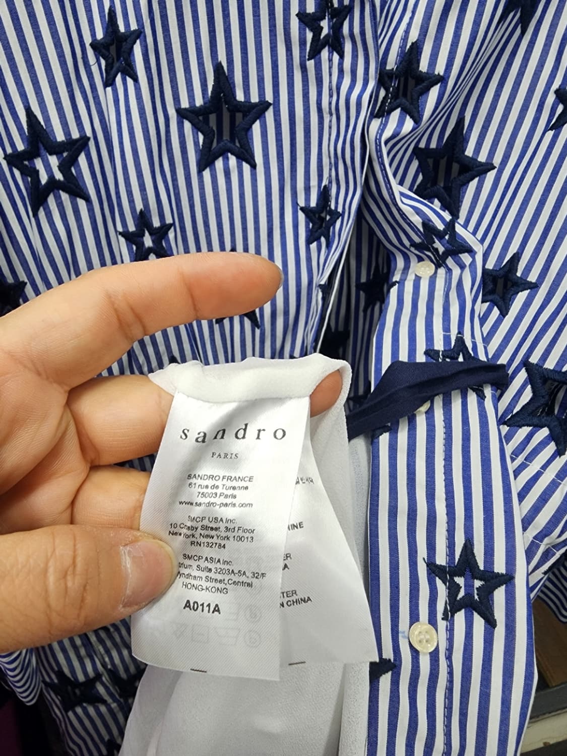 산드로별무늬셔츠형 원핏 66 상품이미지6