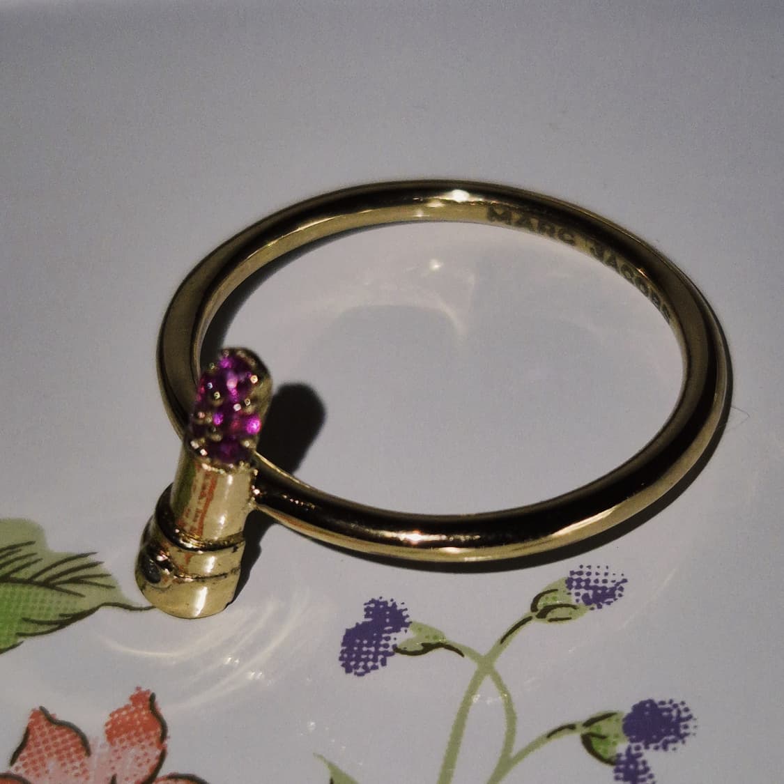 07s 마크제이콥스 실버925 립스틱 크리스탈 링 상품이미지7