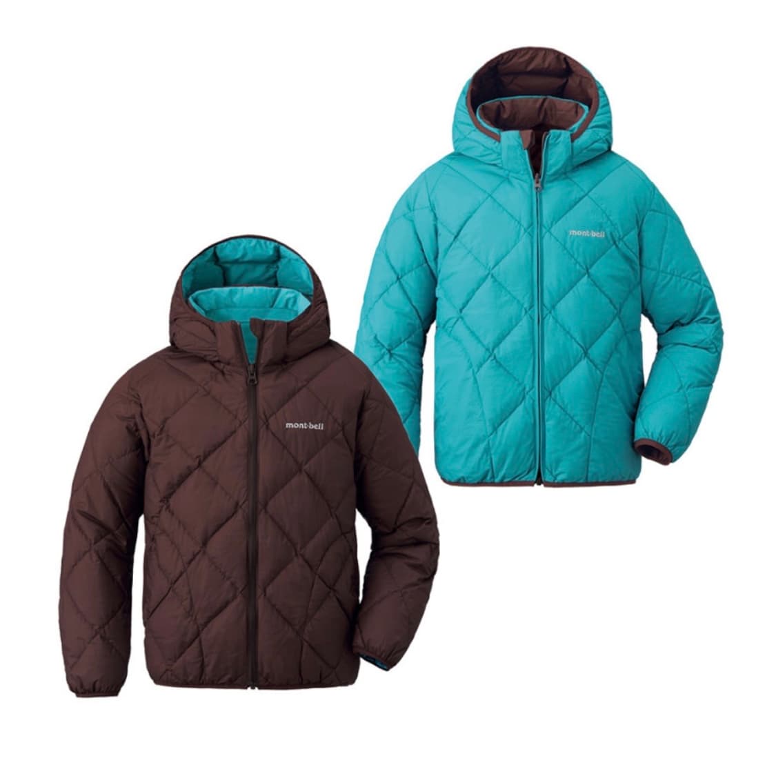 몽벨 리버시블 패딩 코코아 160 민트초코 상품이미지1