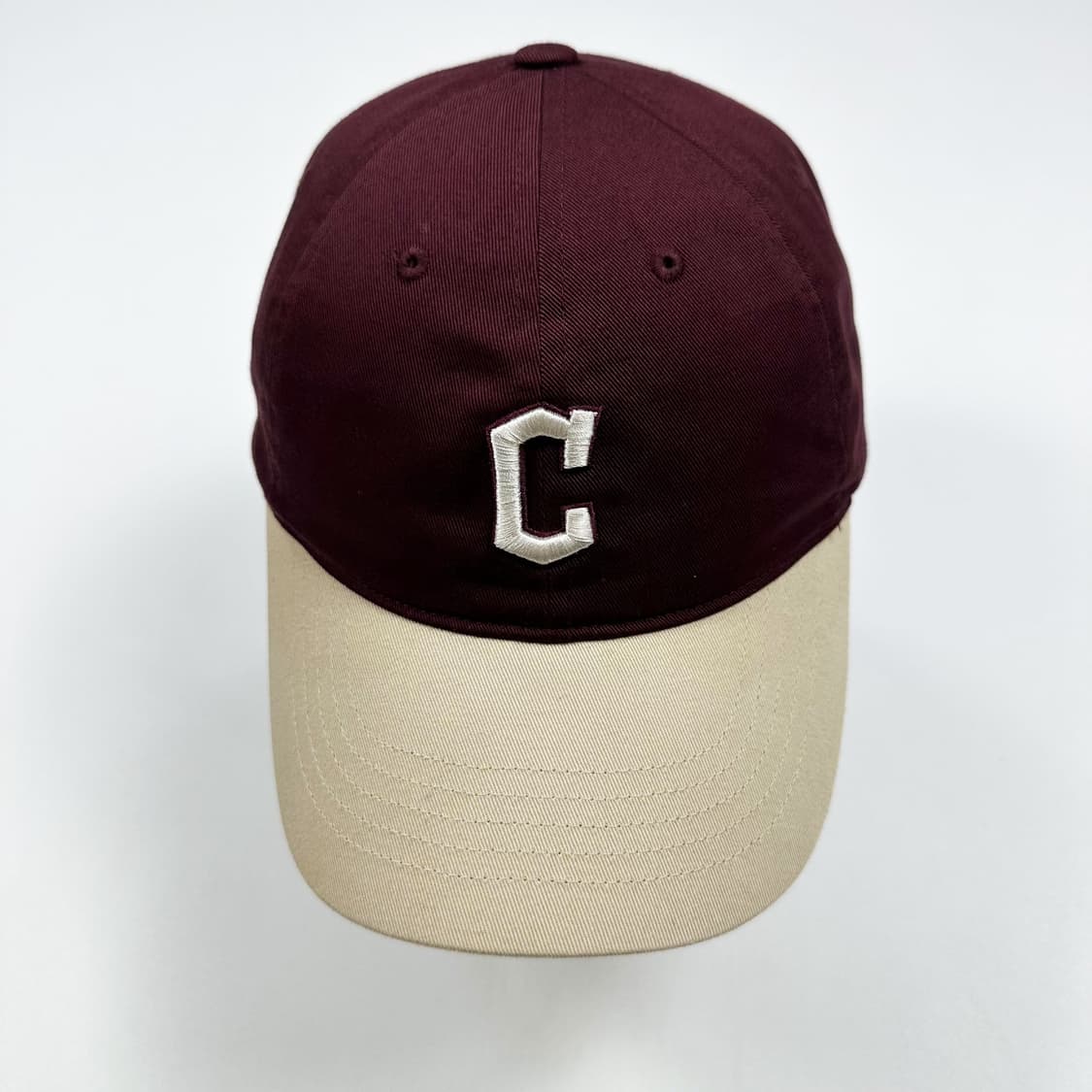 MLB C로고 버건디 볼캡 모자 상품이미지2