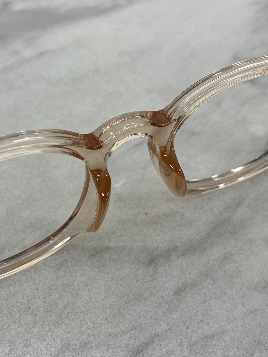 B53 HD 투명 연브라운 웰링턴 뿔테 안경6819 상품이미지4