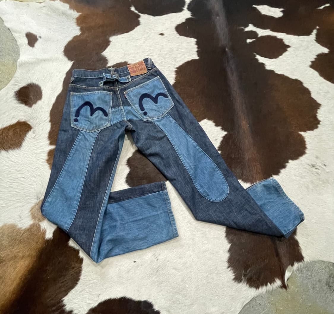 [28] EVISU 에비수 패치워크 데님 청바지 상품이미지1