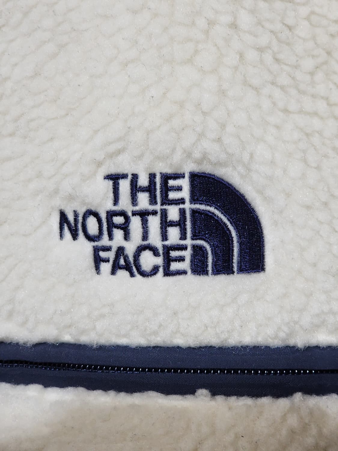 (L) 노스페이스 플리스 점퍼 화이트 뽀글이 후리스 자켓  상품이미지4