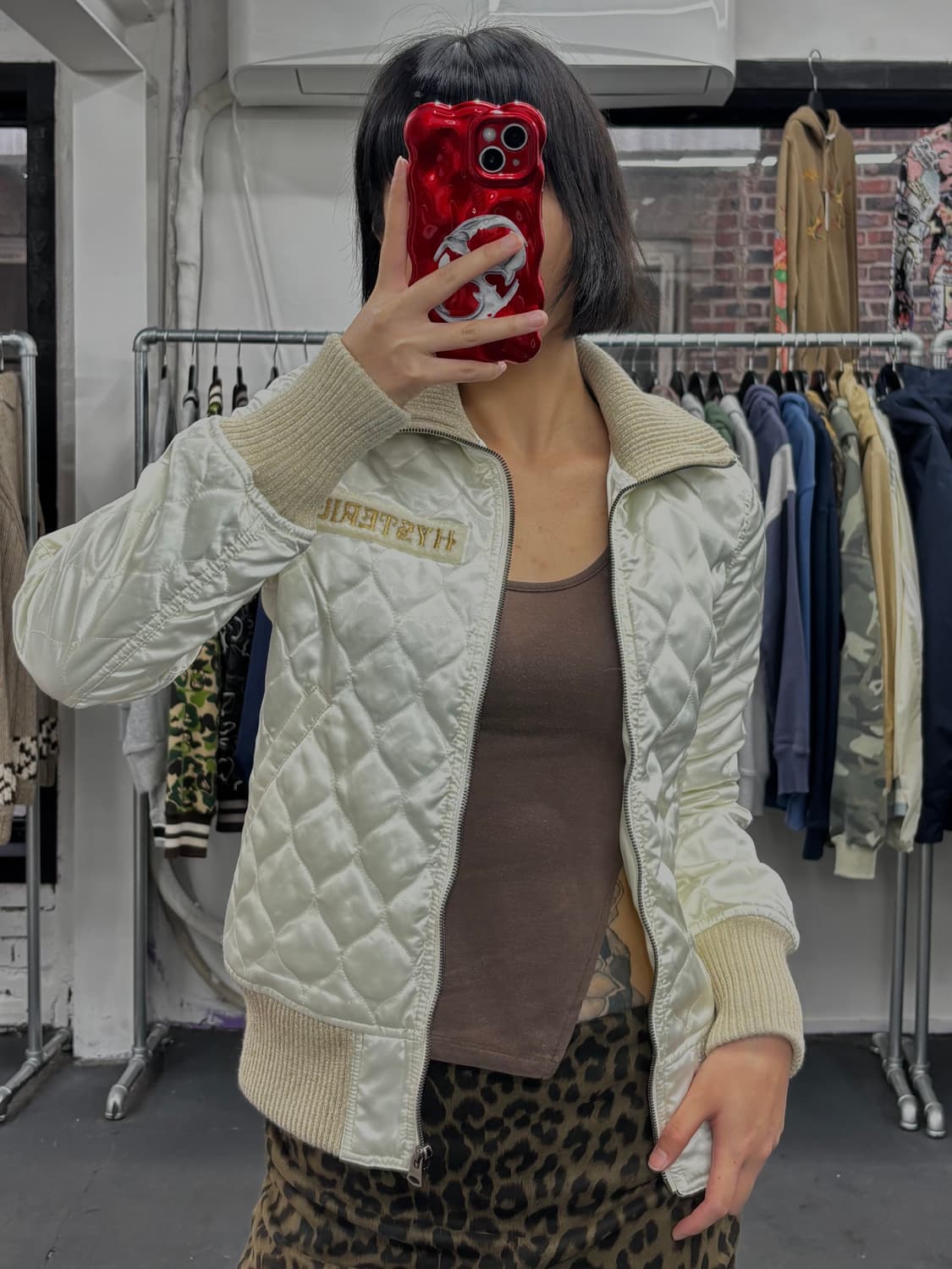 히스테릭 글래머 히스걸 퀼팅 블루종 자켓 상품이미지3