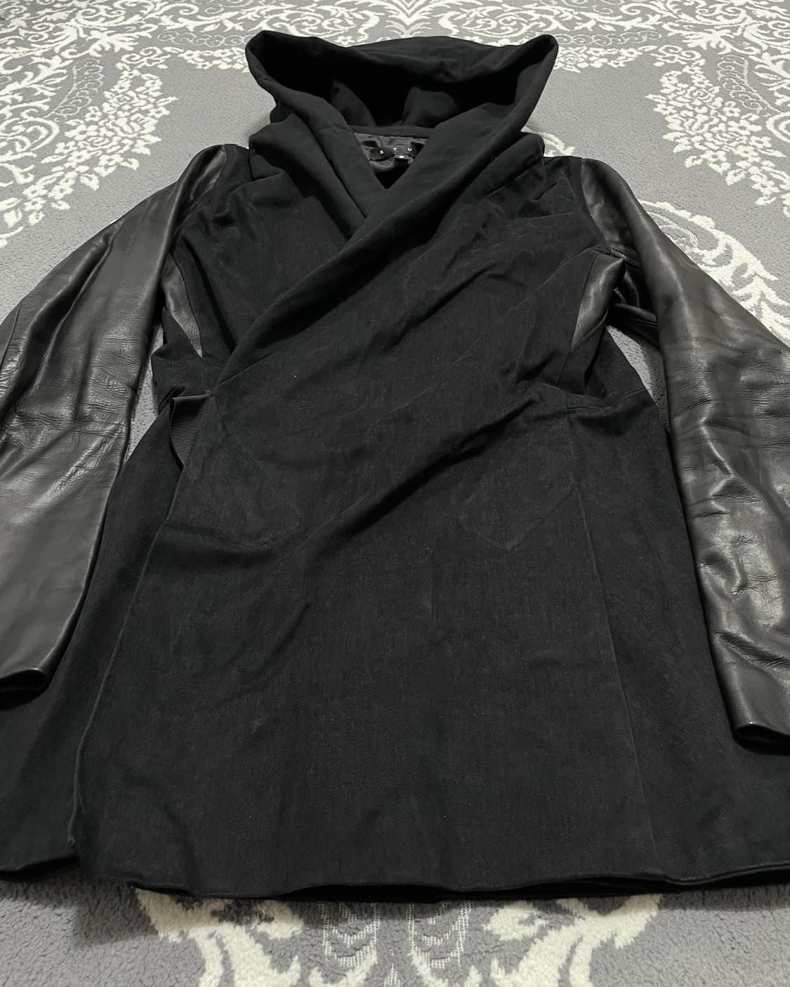 Stud homme horse leather Long Drape Hood 상품이미지5