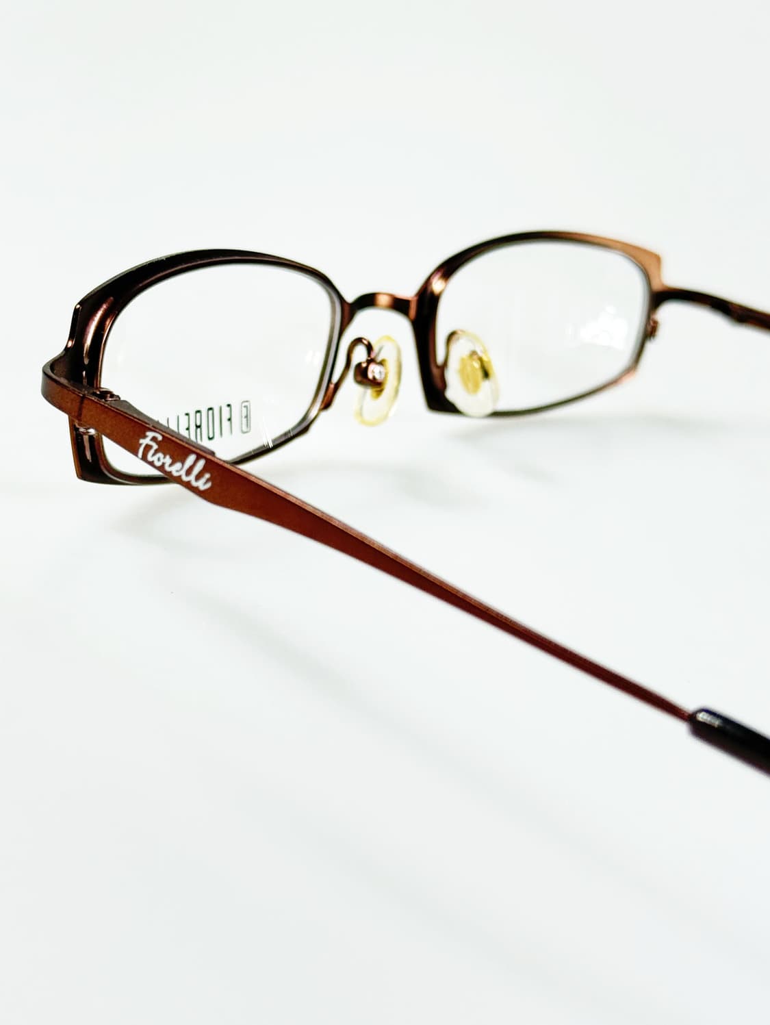90s FLORELLI 브라운 메탈 슬림 스퀘어 빈티지 안경 상품이미지4