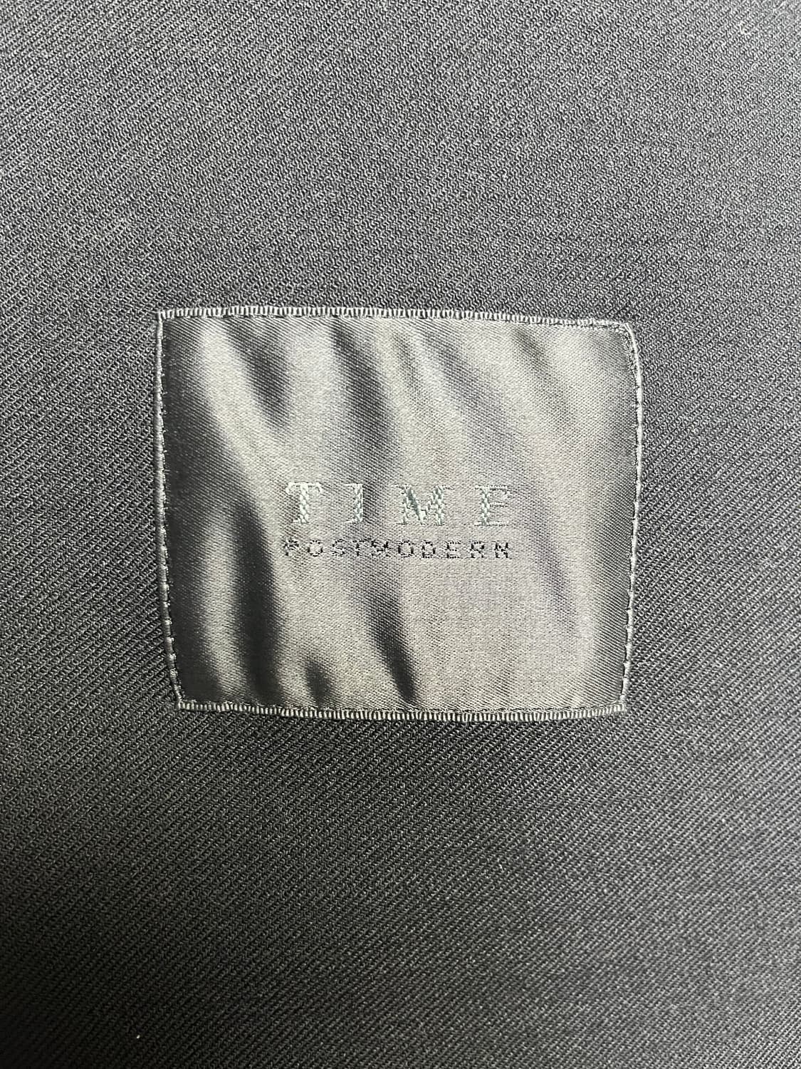 타임옴므 블랙 세미오버핏 롱코트 95사이즈 상품이미지5