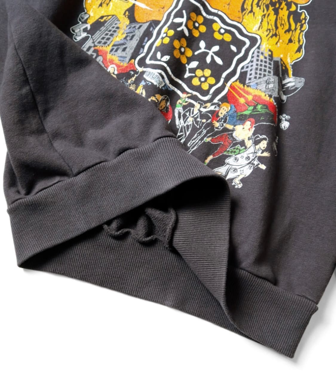 캐피탈(KAPITAL) 페키쉬 레인보우 후드 티 잉크 블랙 K2410LC 상품이미지5