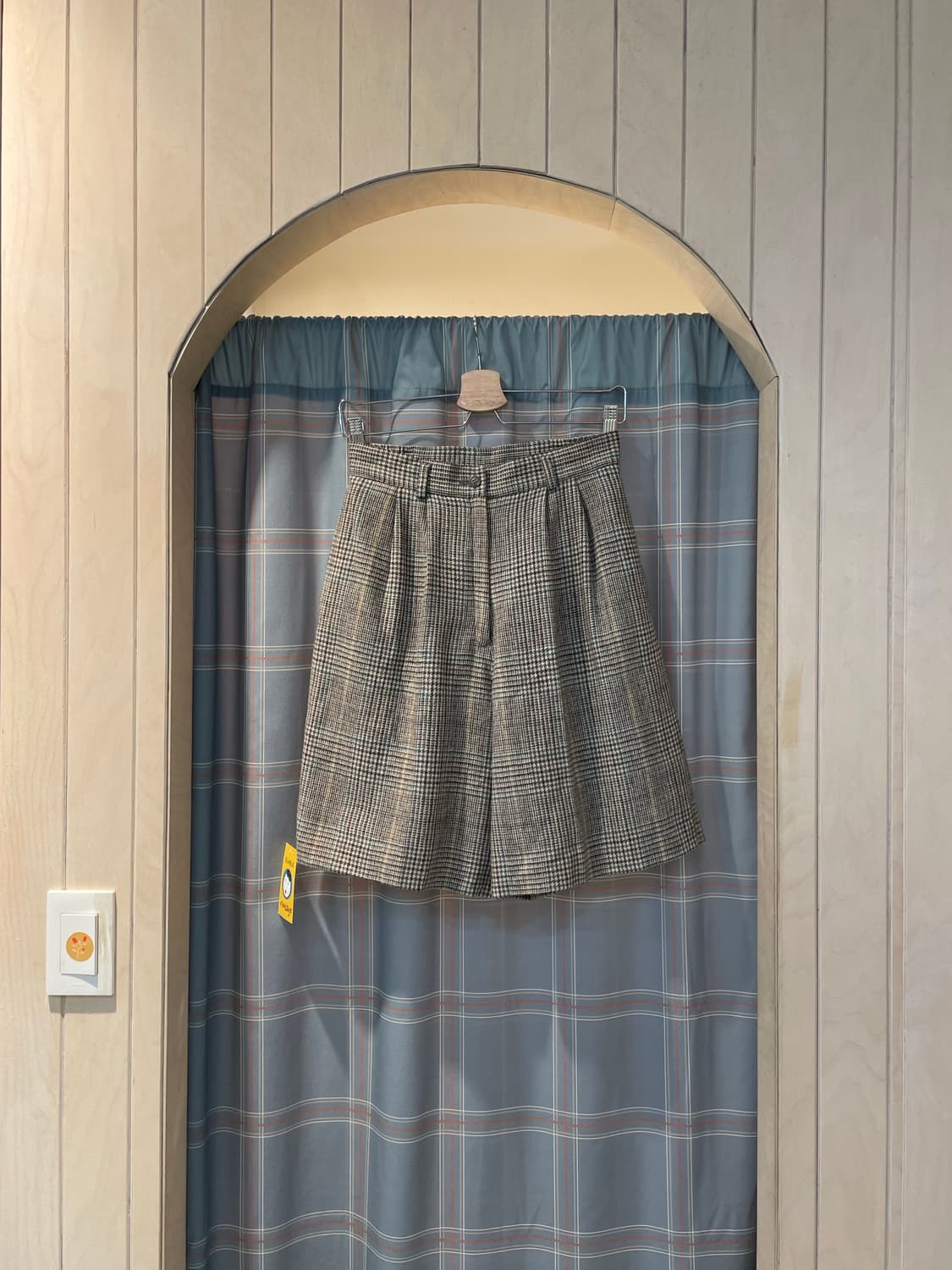  일본빈티지 체크반바지  상품이미지1