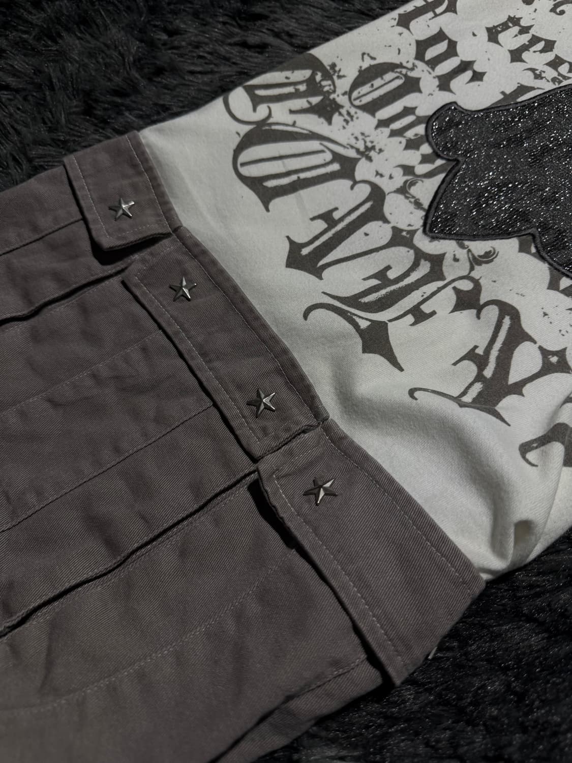 DURER 십자가 레터링 글리터 Y2K 반팔 상품이미지9