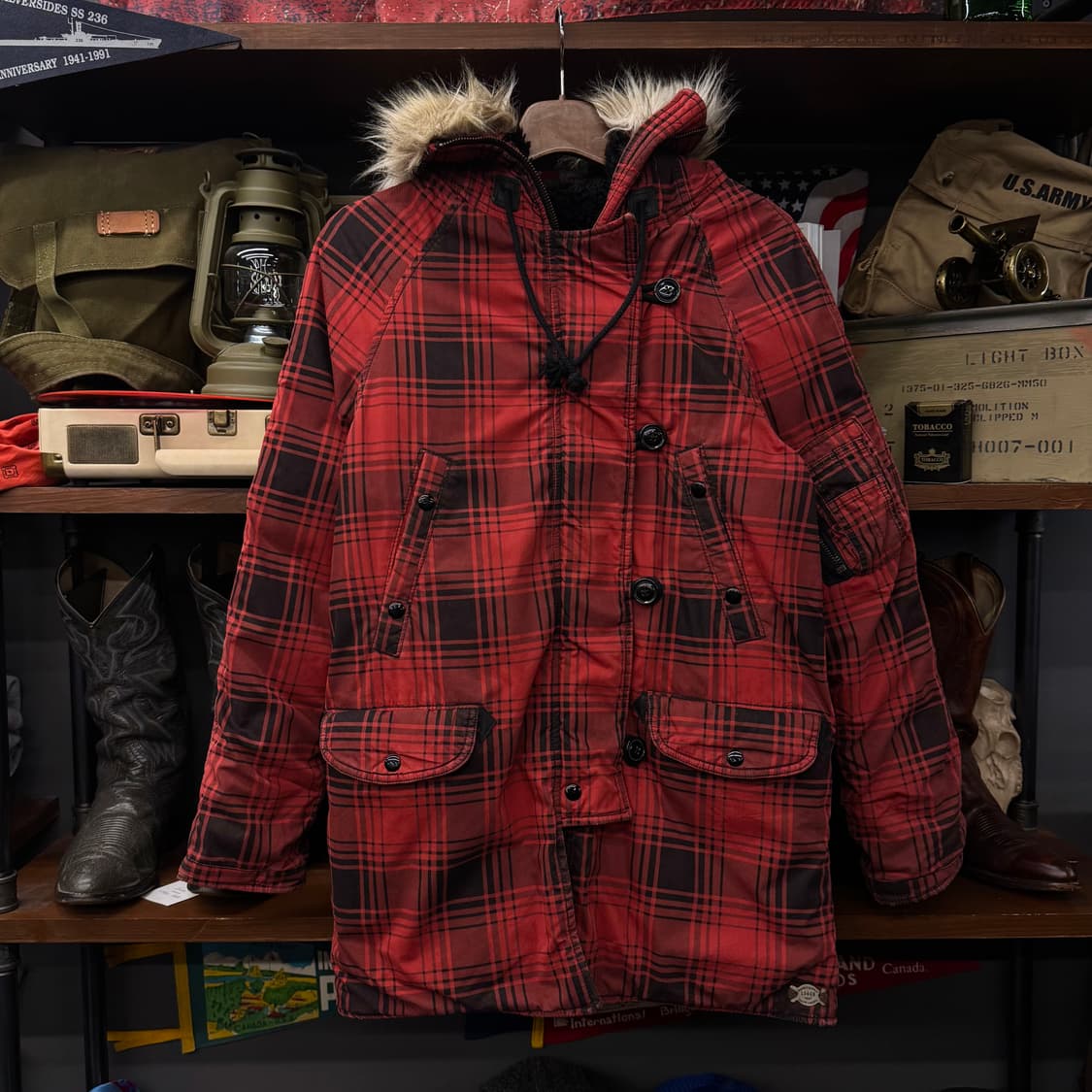 데님앤서플라이 by 랄프로렌 퍼 후드 N3B 복각 야상 파카 N130 상품이미지1