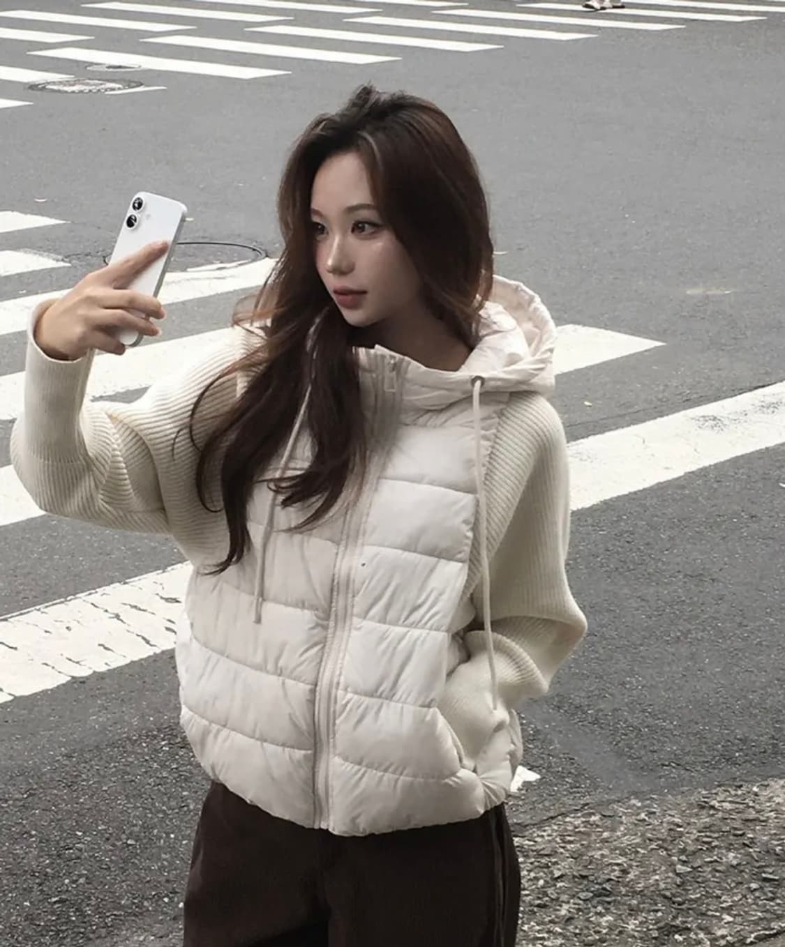 에이블리 니트패딩 아이보리 상품이미지2