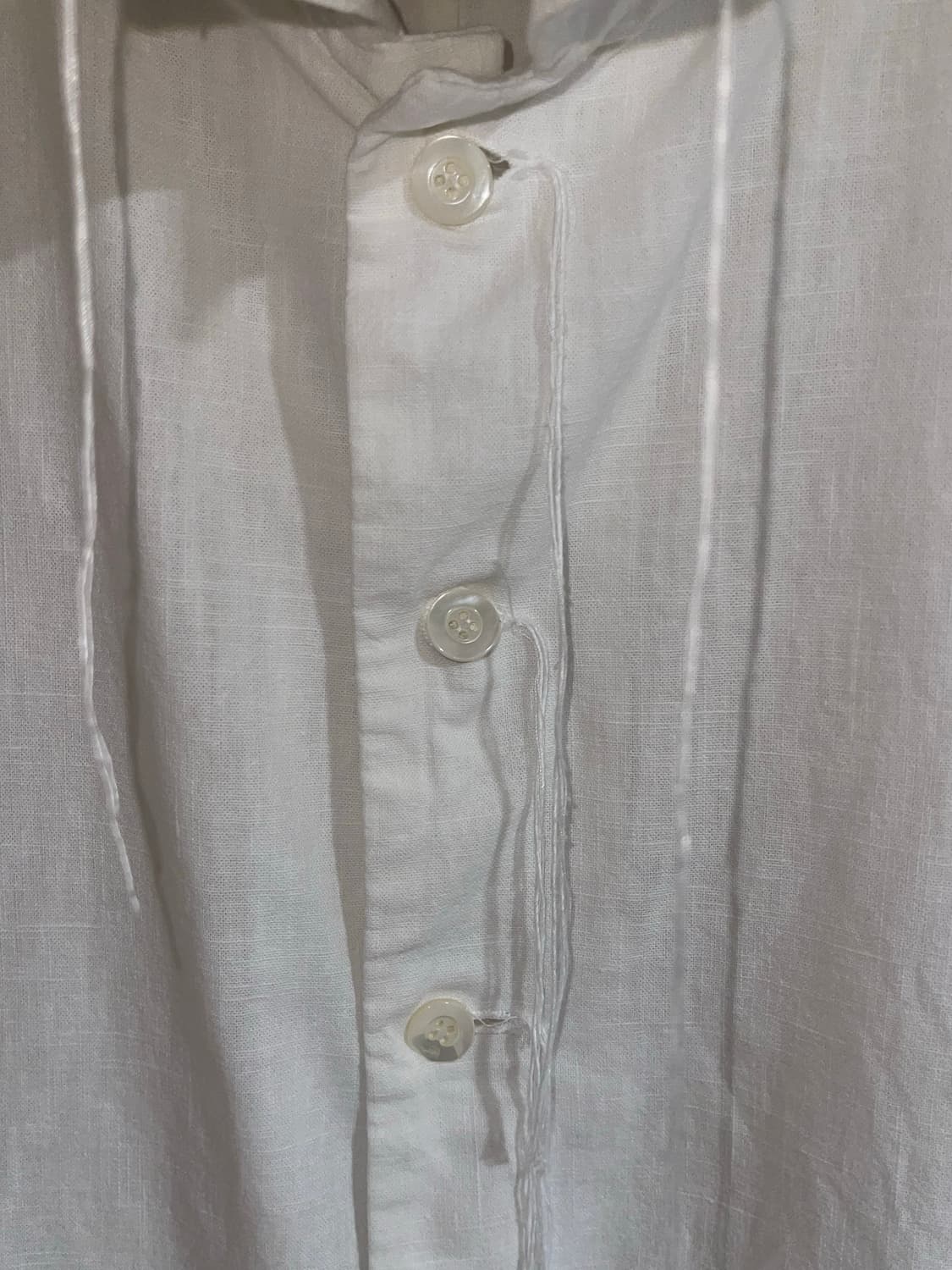 Raw Cut Linen Shirts White (Tailor Made) 상품이미지7