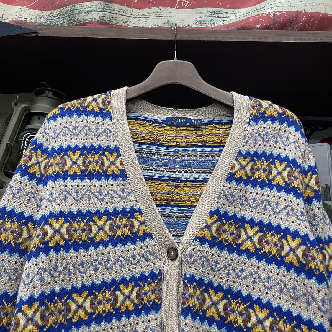 폴로 랄프로렌 신형 라벨 페어 아일 패턴 아반트 니트 가디건 상품이미지3