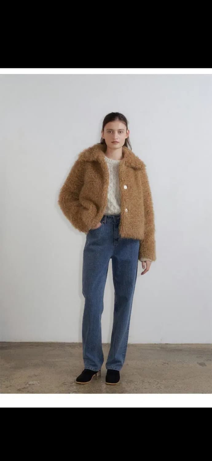 Lo61 브라운 퍼자켓 상품이미지1