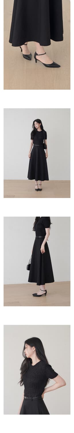 유유알 듀얼 리브드 하프 니트 블랙 상품이미지5