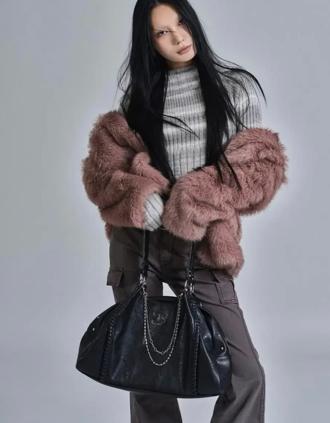 애즈온 보니타 빅백 블랙 새상품 상품이미지3