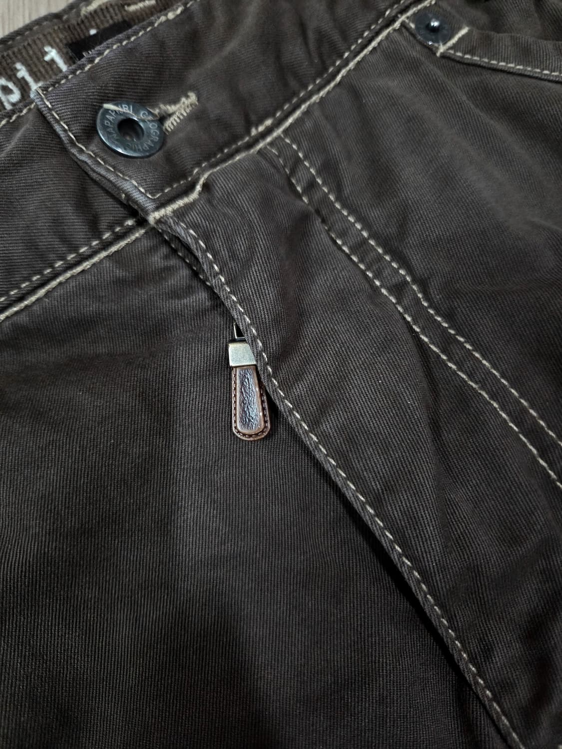 나파피리 브라운 스티치 스트레이트 핏 코튼 팬츠 상품이미지5