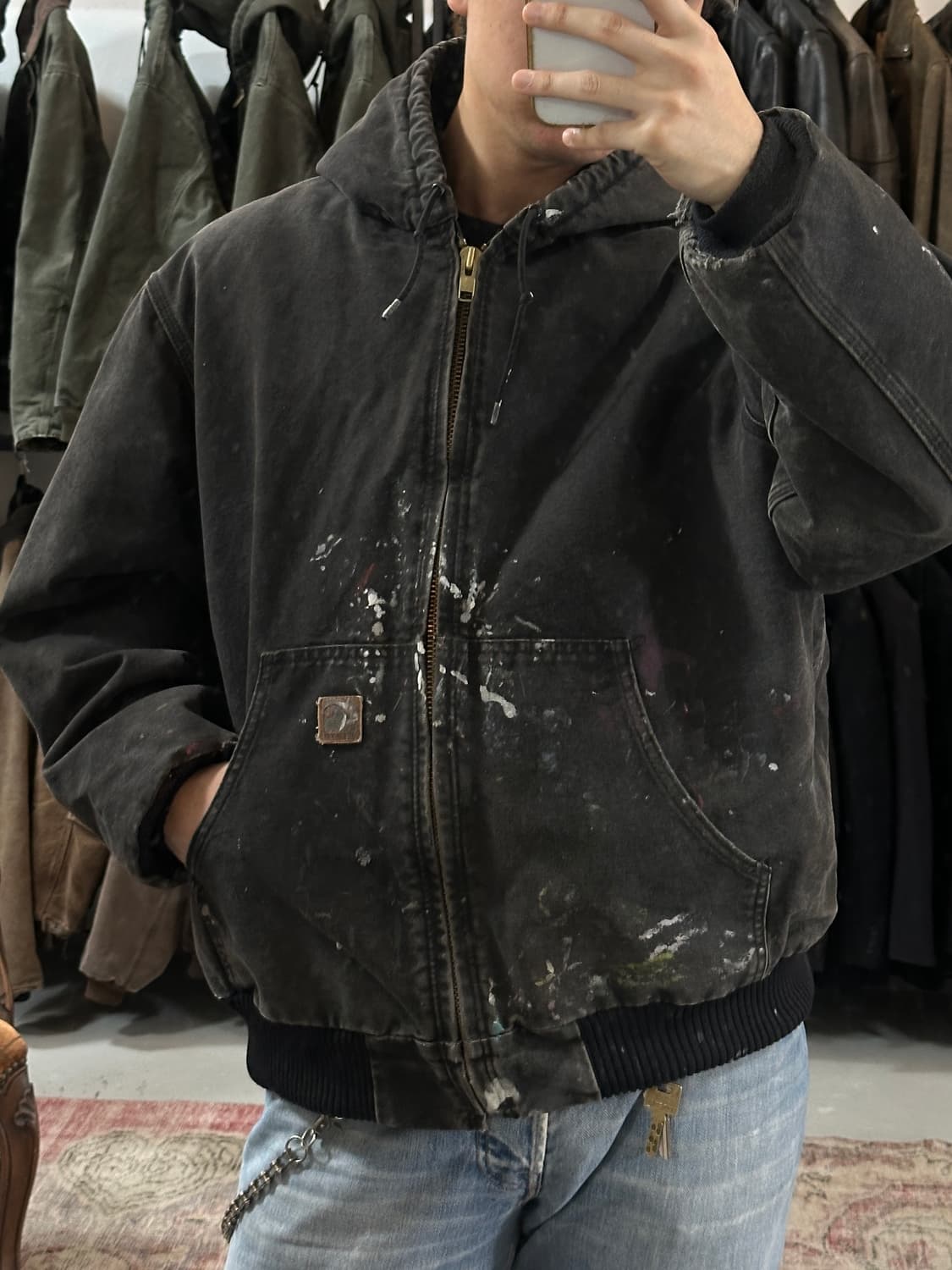 OG 칼하트 J130 액티브 자켓 칼하트 BLK 하드에이징 상품이미지3