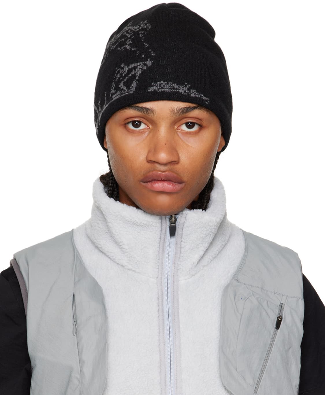 Hyein Seo Graphic Beanie Black OS 상품이미지2