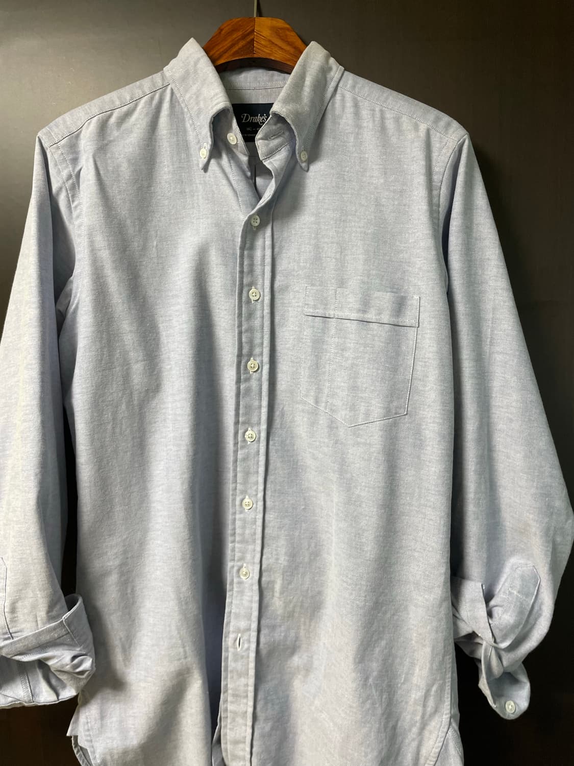 드레익스 Mid-Blue Cotton Oxford Cloth Button 상품이미지3