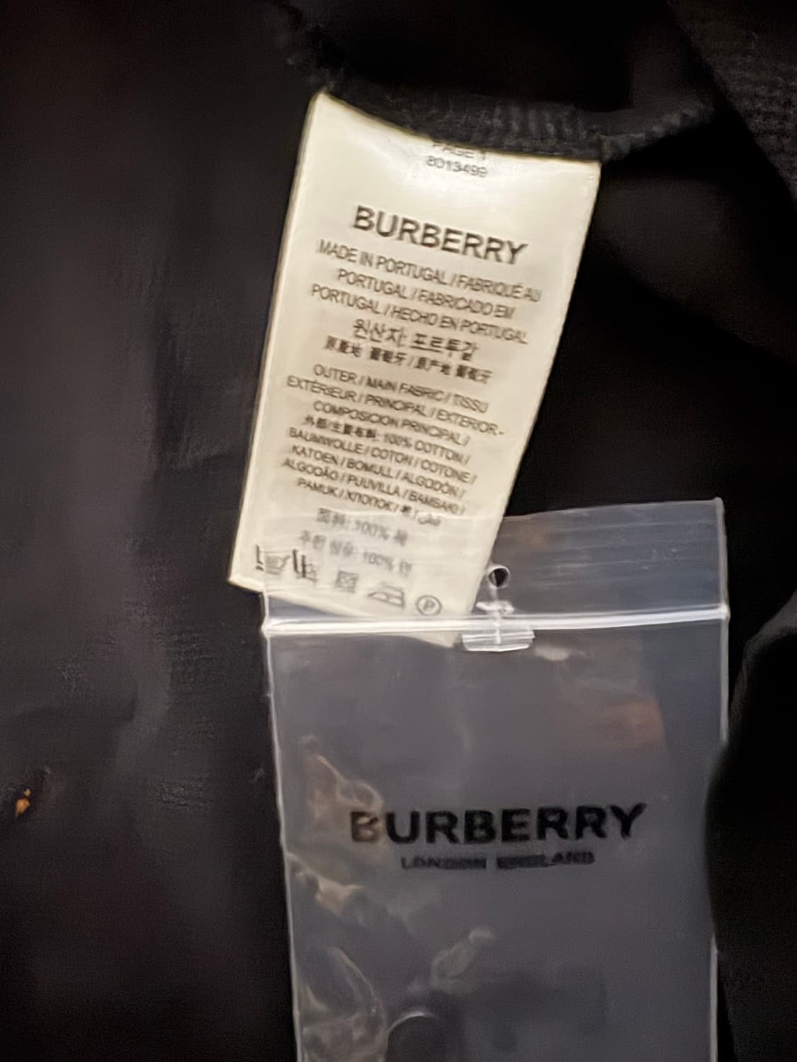 (정품) 버버리 라이랜드 블랙 반팔 카라티/pk티/폴로티 상품이미지5
