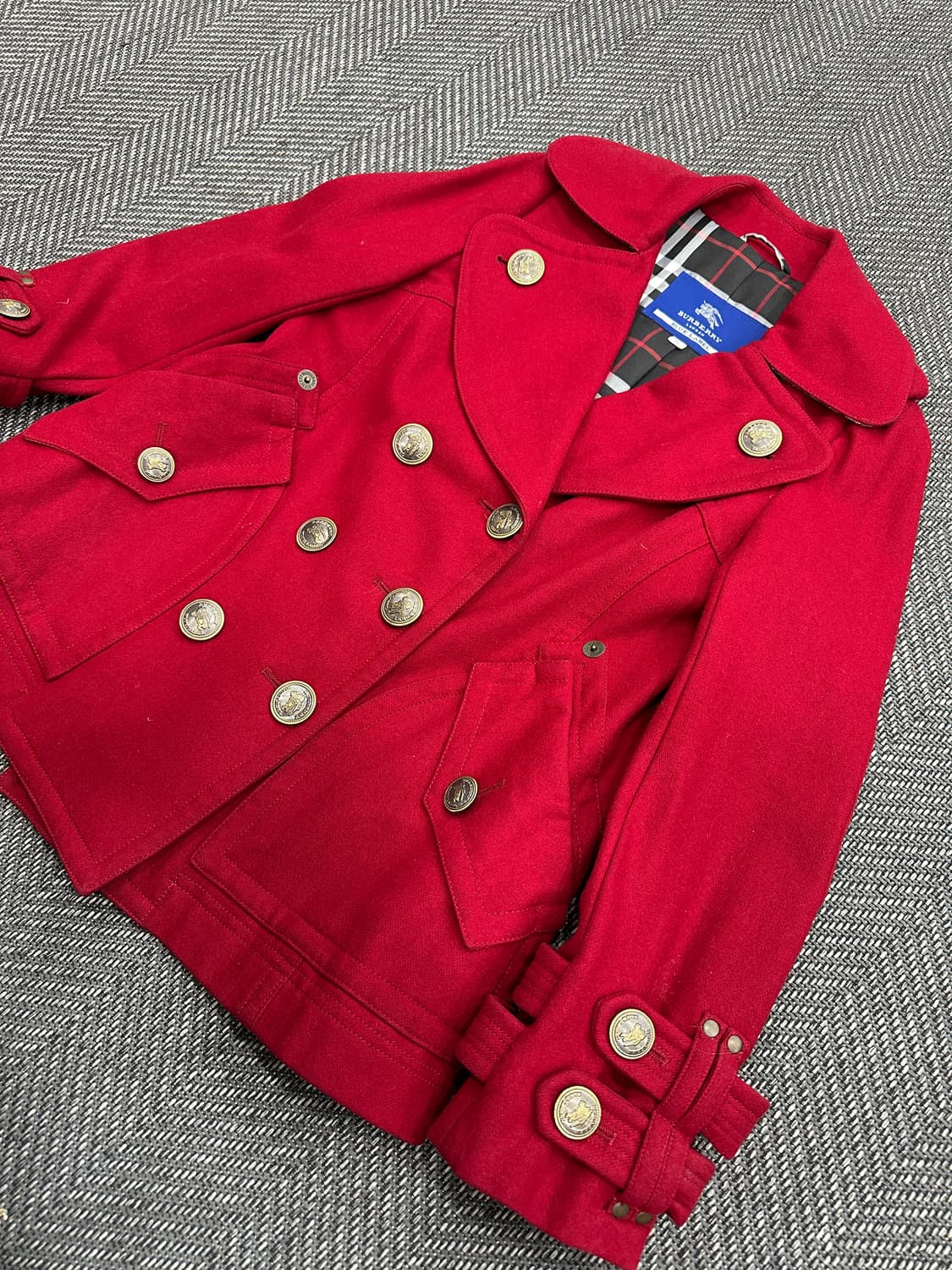 버버리 블루라벨 피코트 레드 상품이미지4