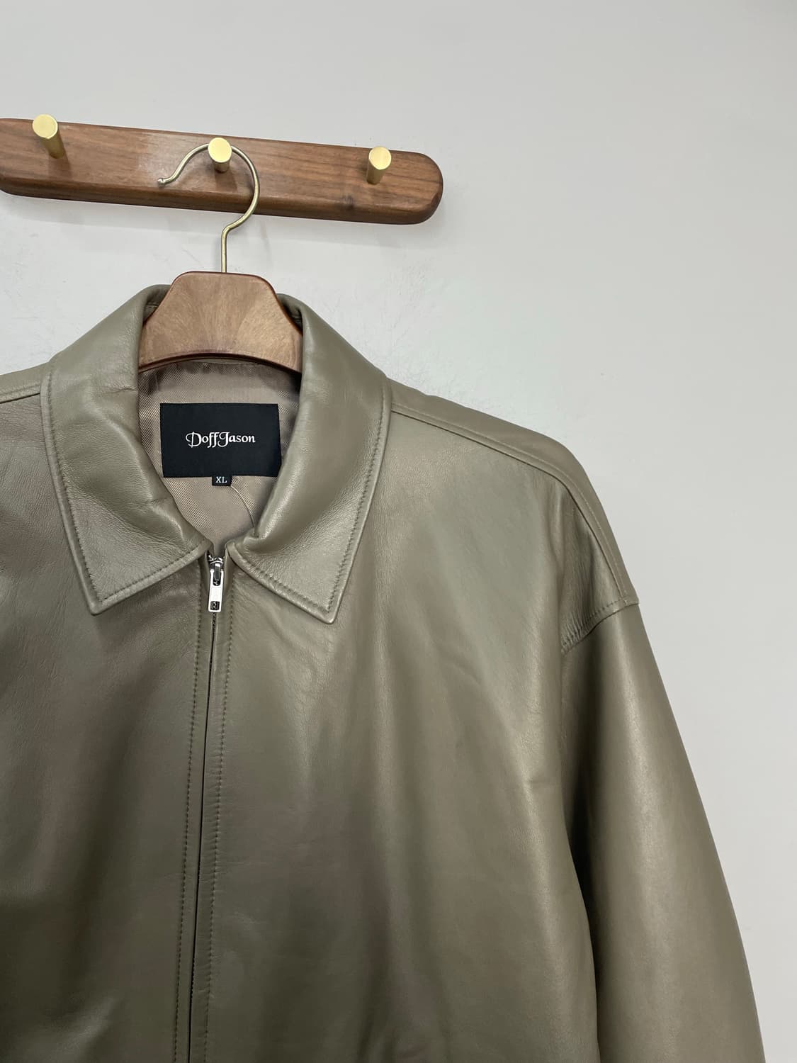 도프제임슨 카키그레이 투웨이 레더자켓 H1898 상품이미지3