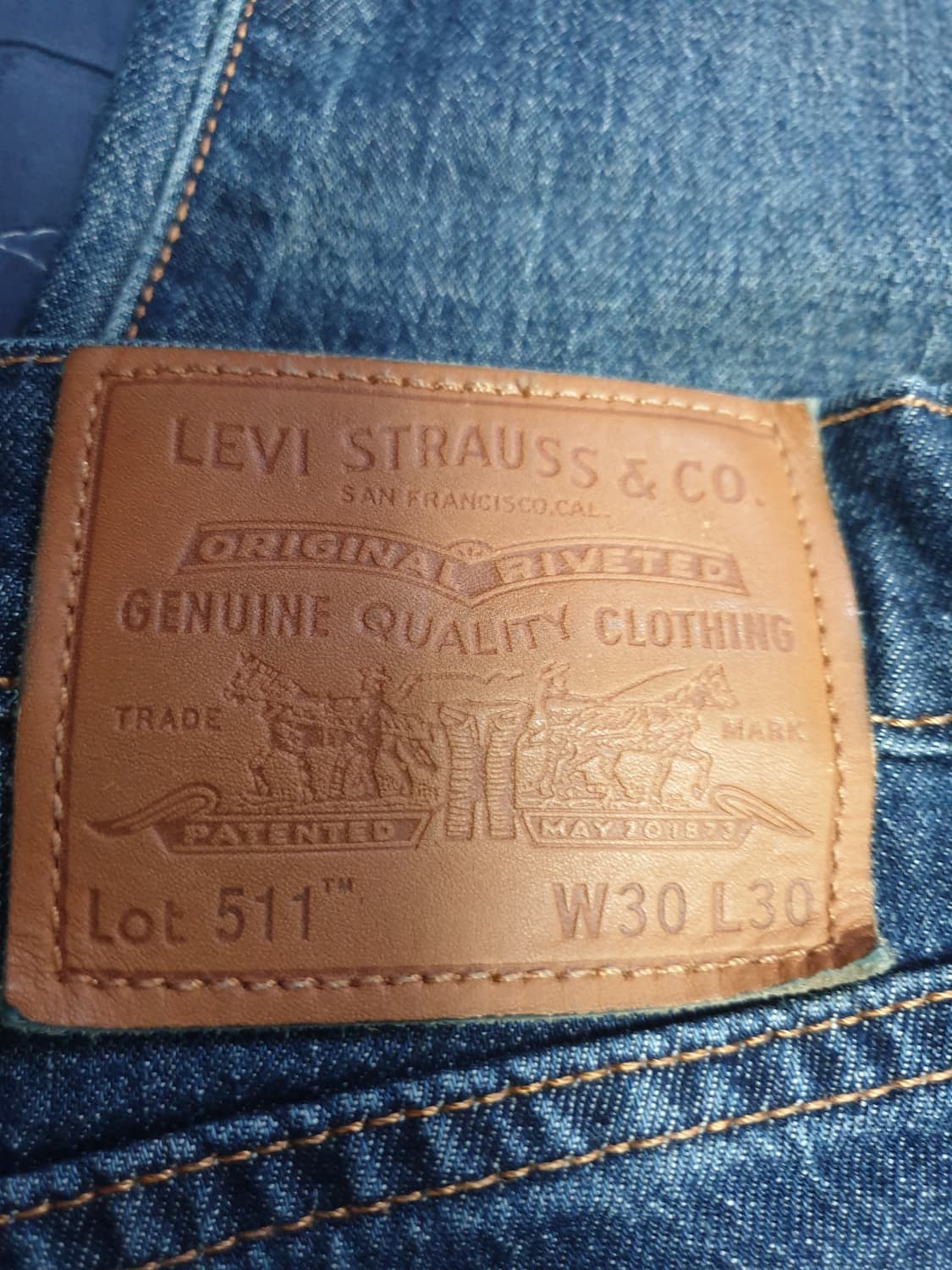 (빅E) 리바이스 511 슬림핏 스트레치 쿨 데님팬츠 인디고 (30) 상품이미지4