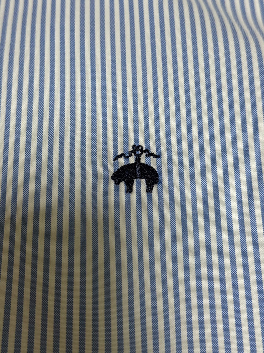 브룩스 브라더스 클래식 블루 스트라이프 셔츠 상품이미지2