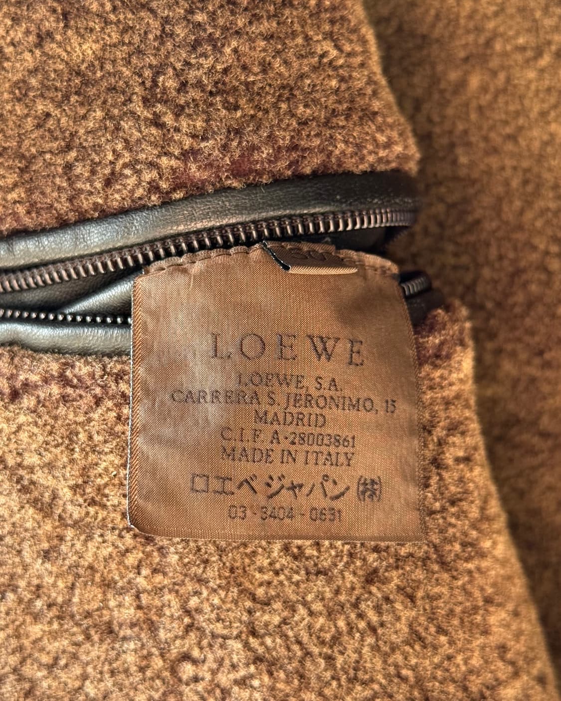 LOEWE 90-00s leather trim nylon jacket 상품이미지7