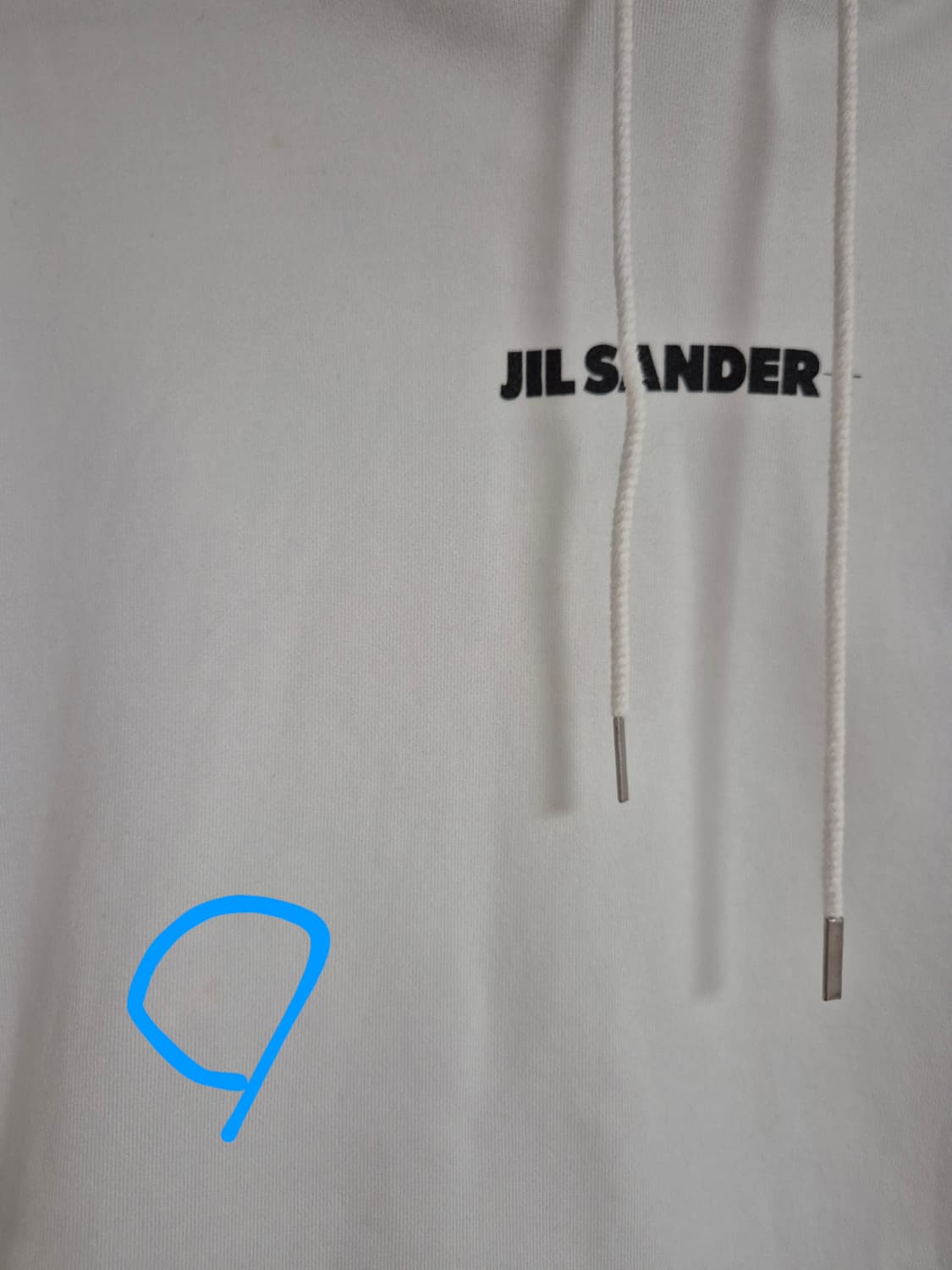 질샌더 로고 후드티 화이트 M 상품이미지3
