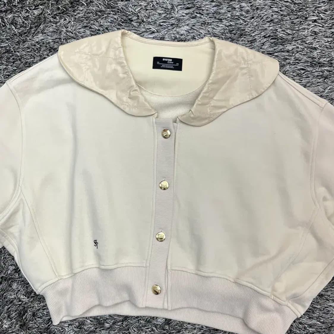 한섬 시스템 여성 레더 세일러 칼라 점퍼 자켓 (55) 상품이미지2