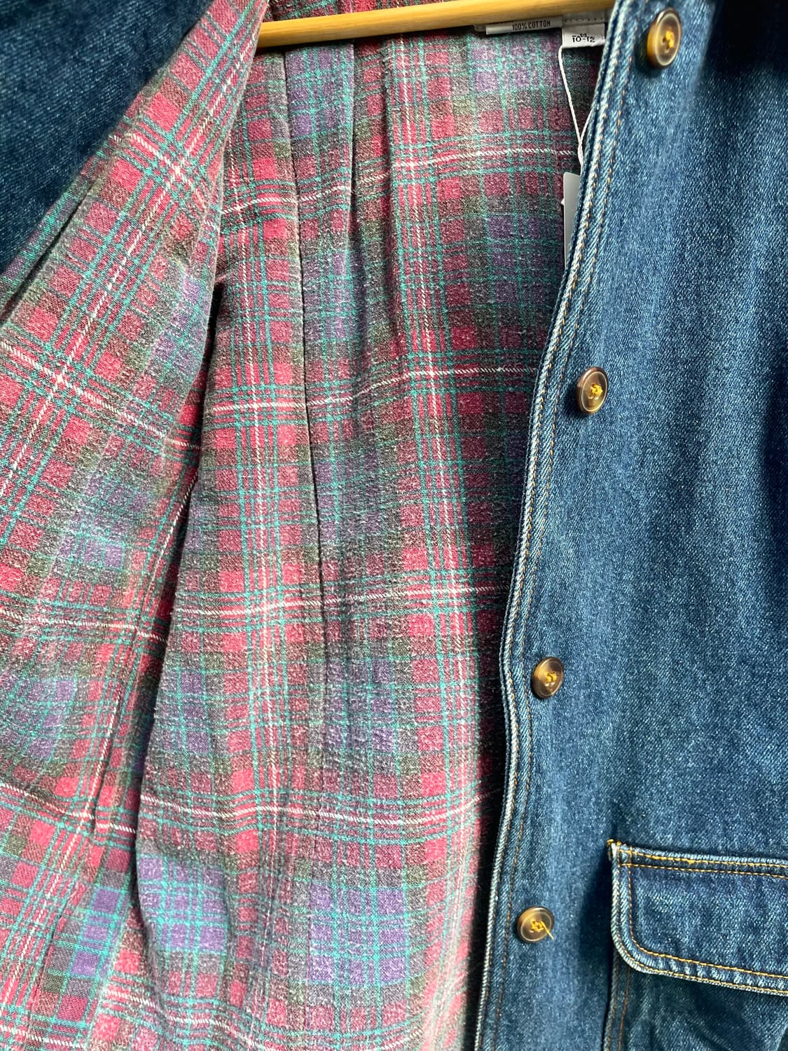 London Fog denim jacket with pink detail 상품이미지9