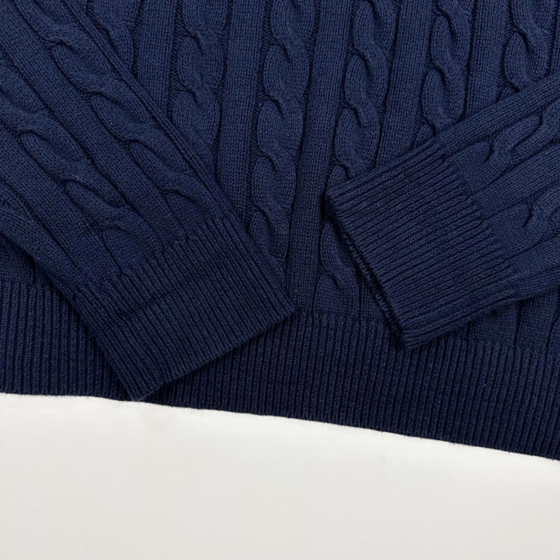 폴로 랄프로렌 포니 네이비 반집업 니트 (XXL) 상품이미지4