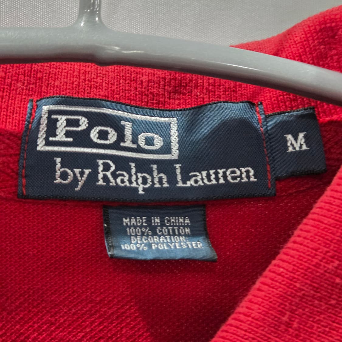 폴로랄프로렌 빅포니 피케 카라 반팔티 레드 M 상품이미지3